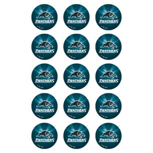 Panthers NRL Edible Icing Cupcake Images - Click Image to Close